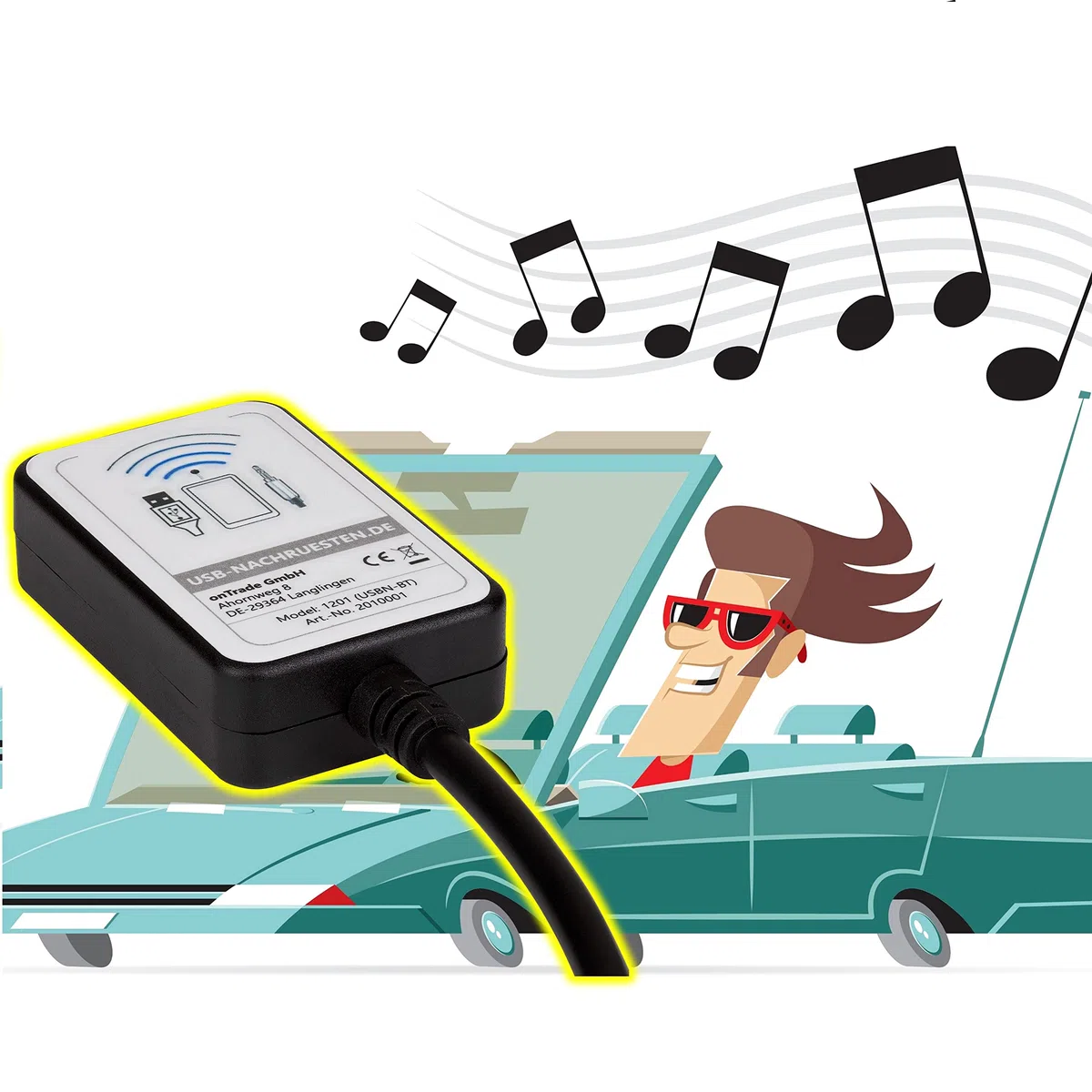 Bluetooth Adapter Musik Streaming | Plug n' Play | Super Sound | NUR mit Radios auf Fotos unten kompatibel | Audi, VW, Skoda, Seat | Festes Gehäuse
