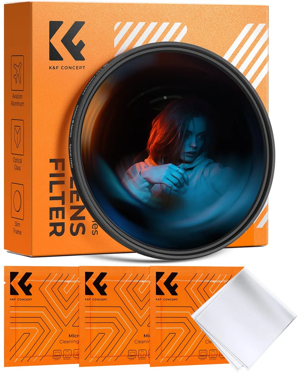 K&F Concept Nano B-Serie Halo Effektfilter 82mm Wirbelverzerrungen und Tunnelblick Spezialeffektfilter