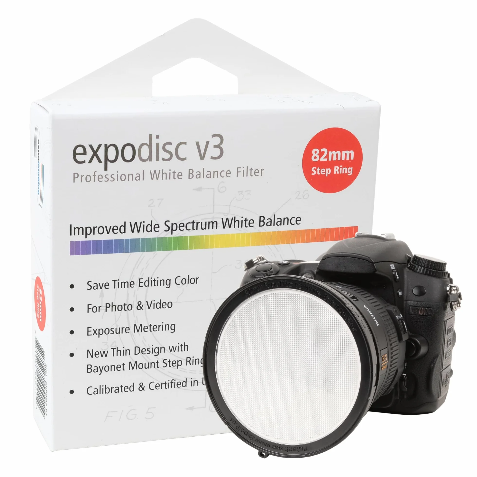 ExpoDisc v3 Professioneller Weißabgleichfilter (82 mm)