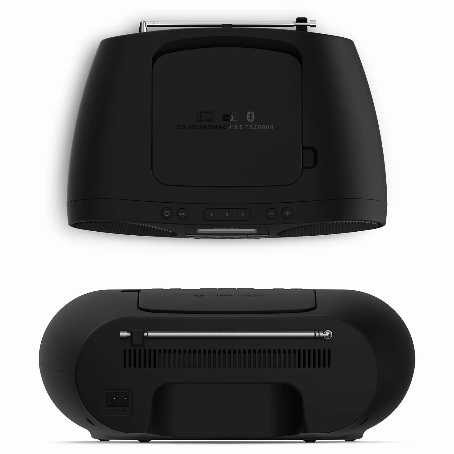 Philips TAZ6000 Multifunktions-CD-Spieler mit DAB+-/FM-Radio, Bluetooth 5.4, USB, Dynamic Bass und 3,5 mm Kopfhörerbuchse