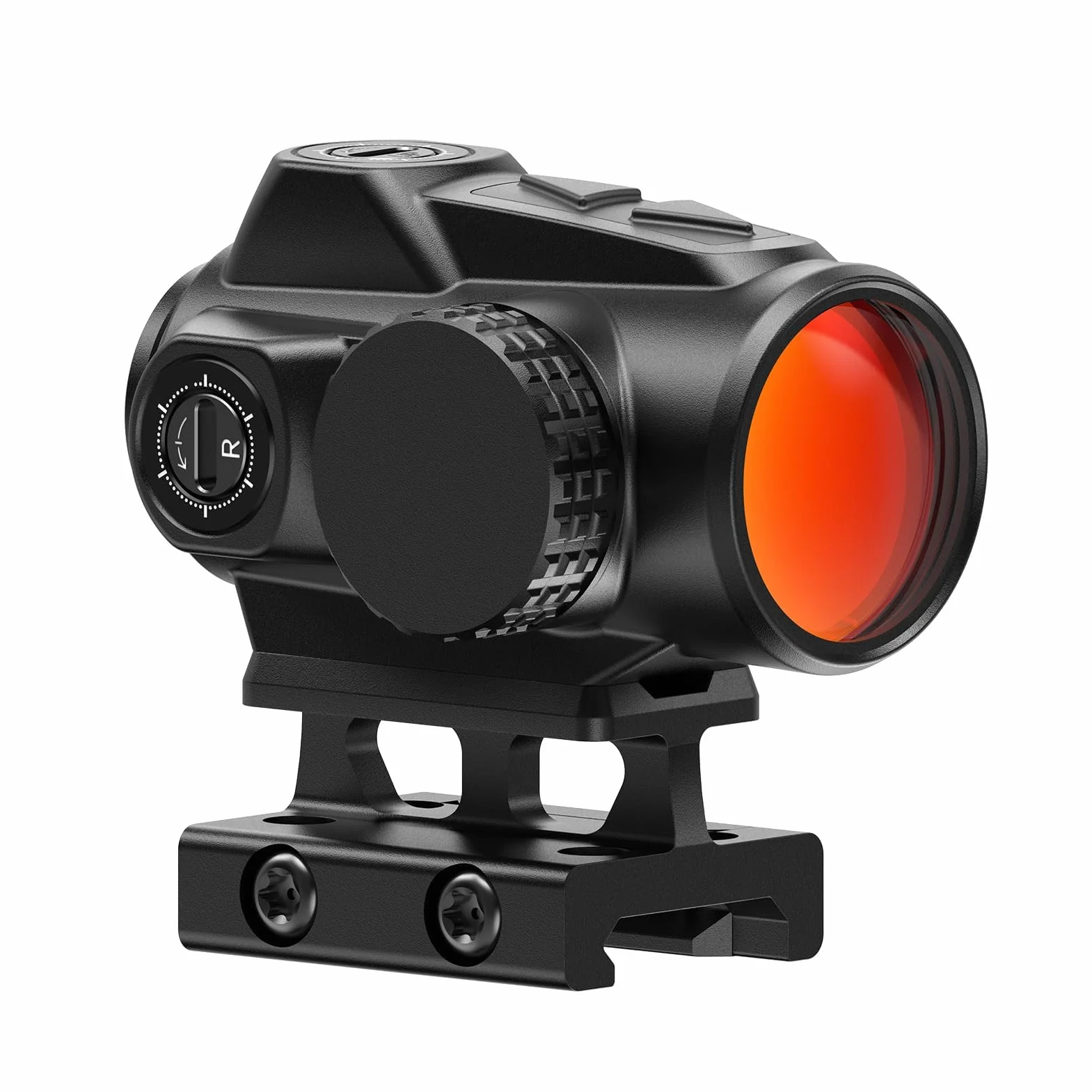 Feyachi V90 2 MOA Red Dot Visier, 1 x 25mm Leuchtpunktvisier Wasserdicht Zielfernrohr mit 0,75 Zoll Riser Mount für 20/22mm Picatinny/Weaver-Schienen