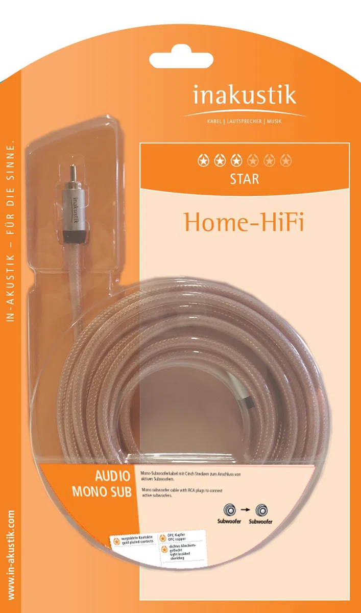 In-akustik Star Subwoofer Kabel Mono 7,5 m