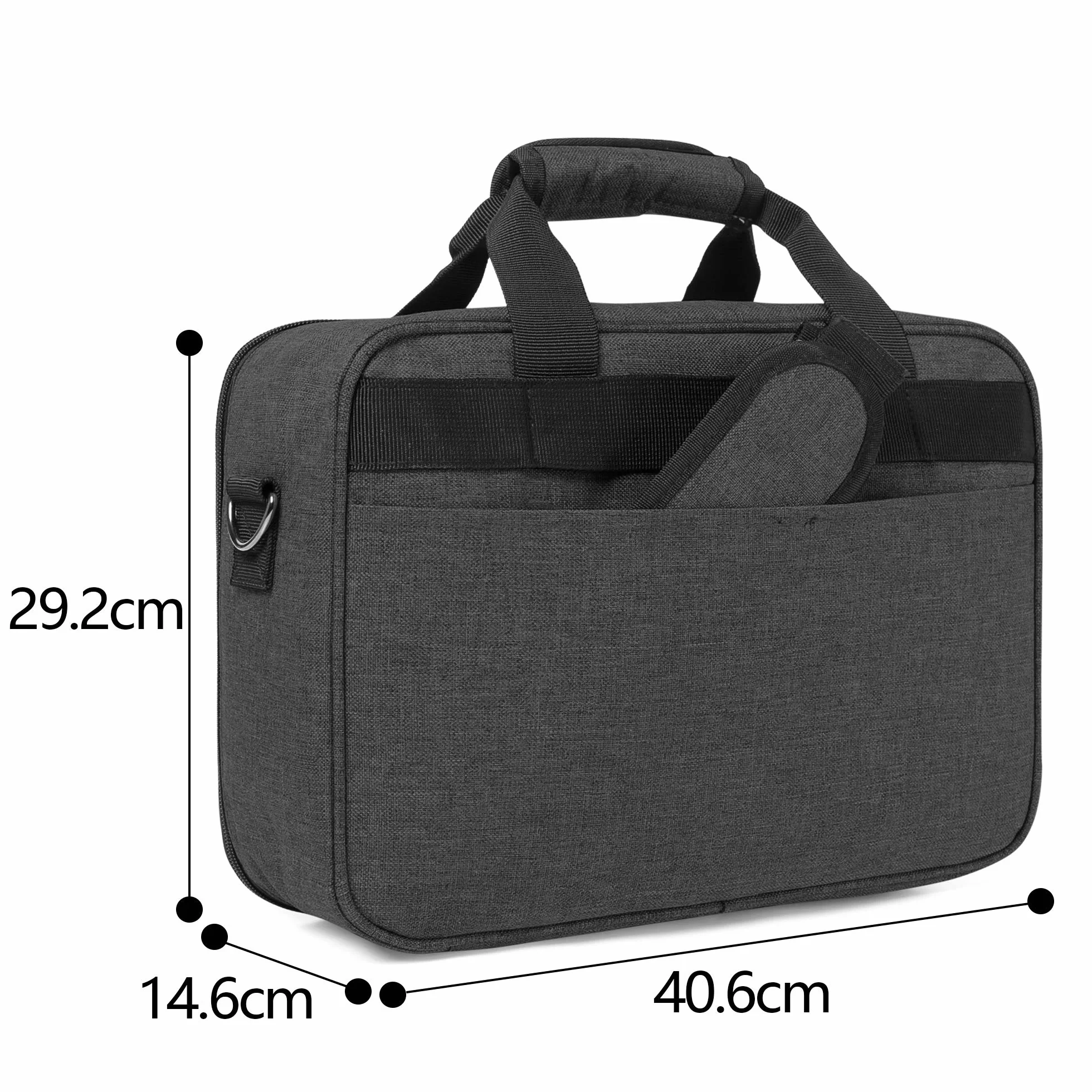 Luxja Beamer Tasche mit Schutzhülle für Laptop, Projektor Tasche Kompatibel mit Acer, BenQ, Epson, Optoma und Viewsonic Beamer, 39.4 cm x 28 cm x 13.5 cm, Schwarz