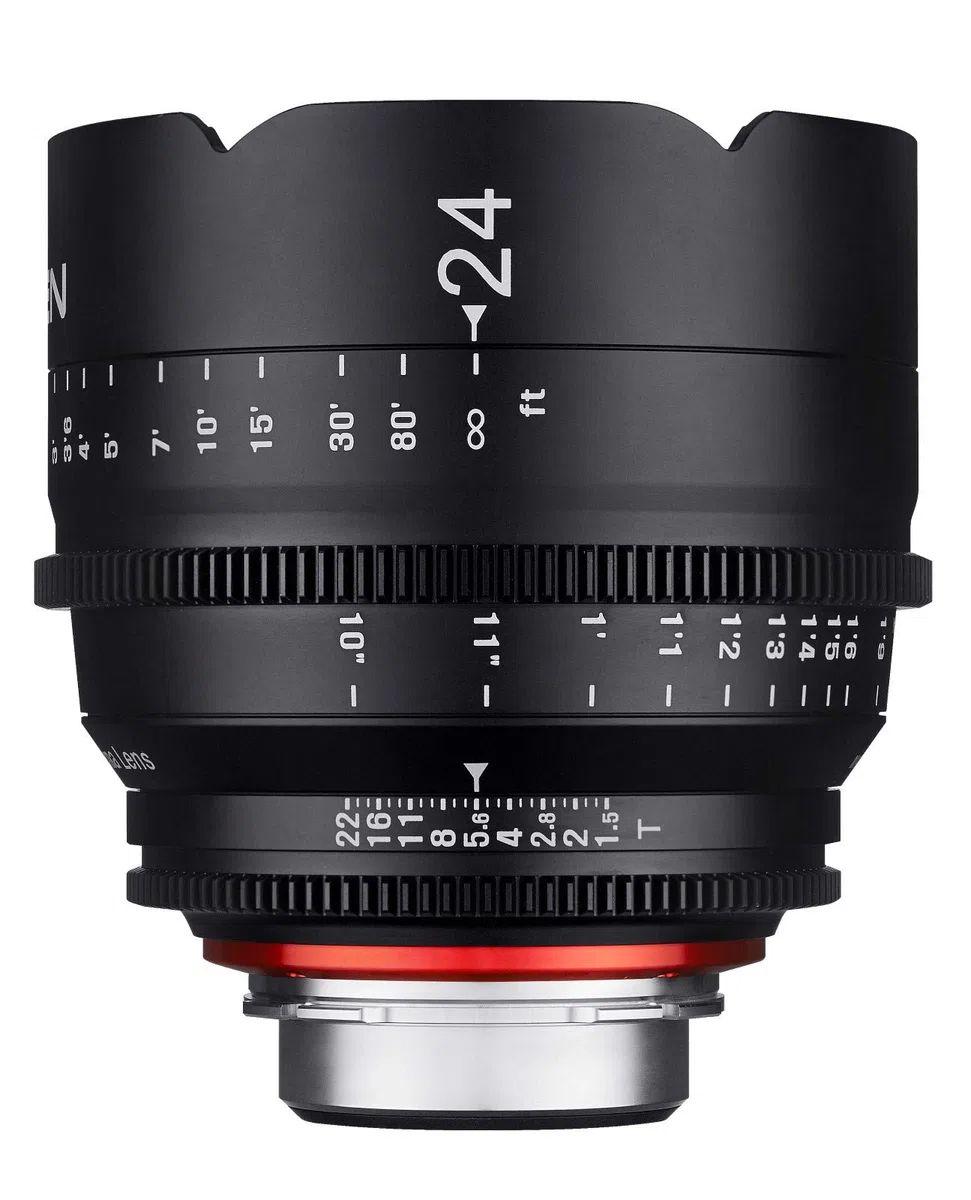 XEEN Cinema 24mm T1,5 Sony E Vollformat Objektiv MF Cine Video Lens für hohe Auflösungen mit Follow Focus Zahnkränze