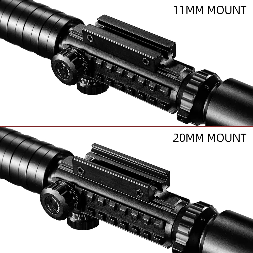 Paike 3-9x32 Zielfernrohr Rot/grüner Punkt beleuchtetes Visier mit 11mm / 20mm