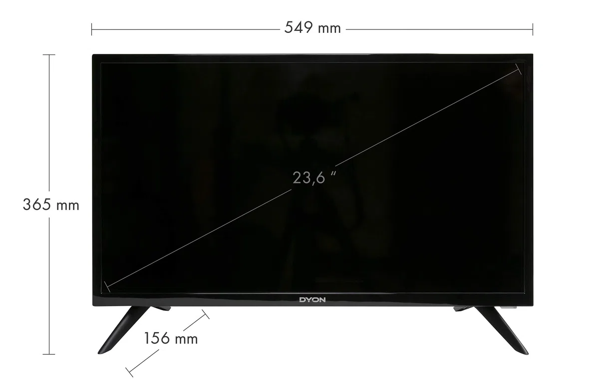 SCHWAIGER TVSET3 SAT Camping Set inkl. TV 24 Zoll HD+ Satellitenschüssel Single LNB Koaxialkabel 10m Dreibeinstativ SAT-Finder Stahl-Antenne 42x42cm