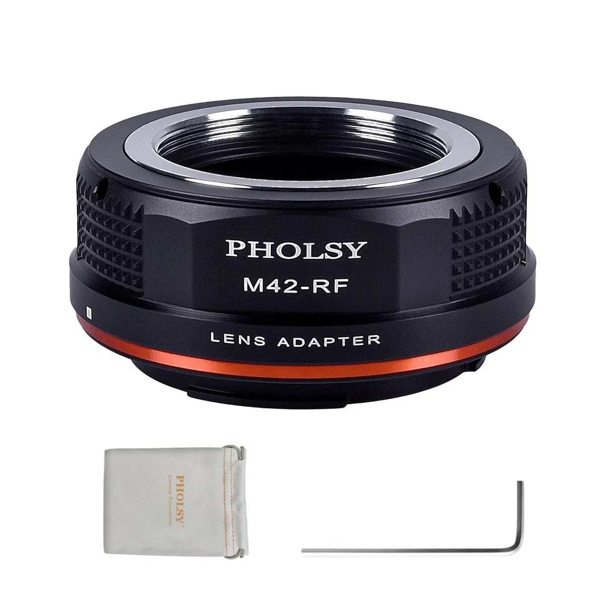 PHOLSY Manueller Objektivadapter: Kompatibel mit M42 Objektiv und Canon RF (EOS R-Type) Kameragehäuse