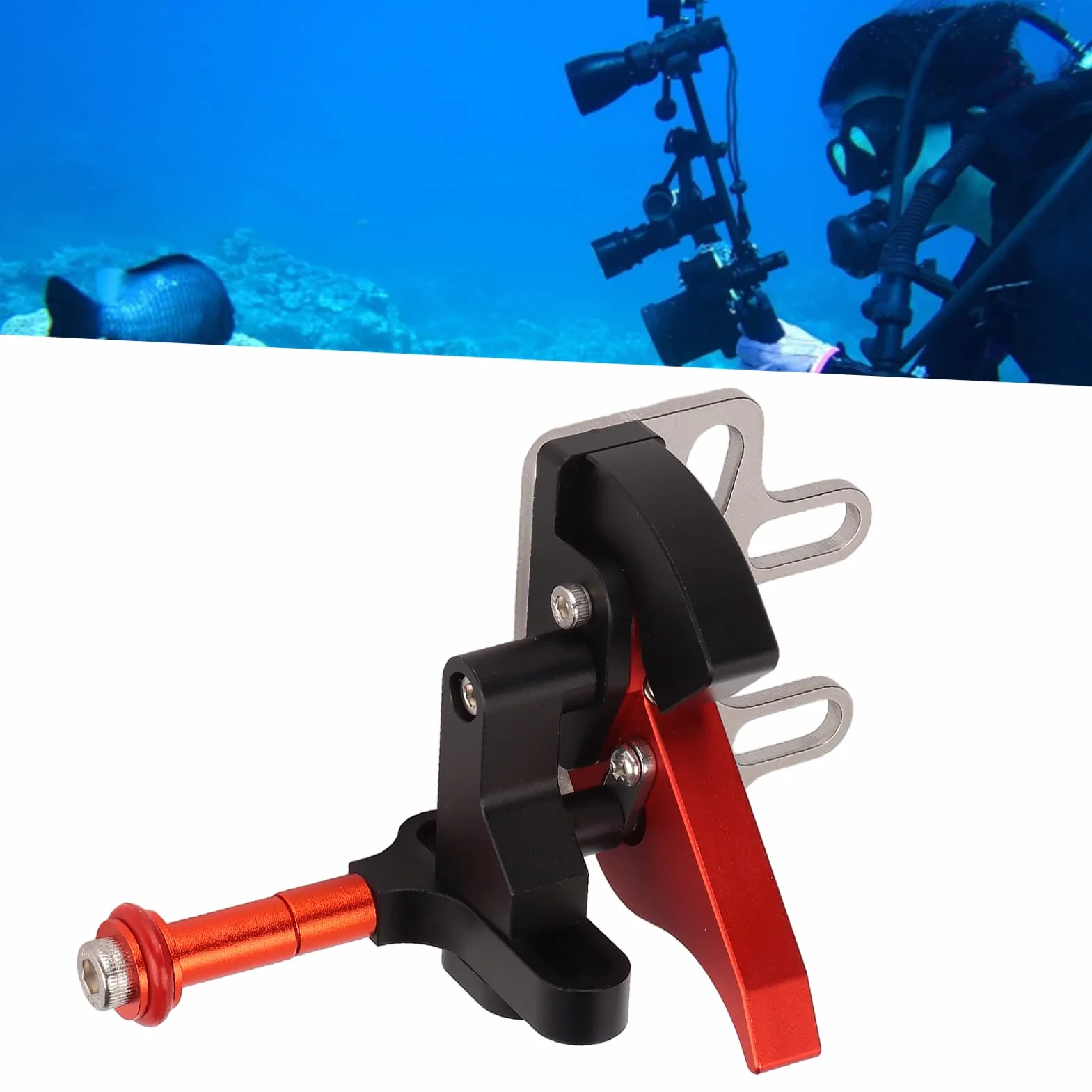 Elprico Kamera-Tauchbrett-Stabilisator, Unterwasser-Auslöser-Verlängerungshebel Tragbarer Tauchtablett-Stabilisator für Kamera