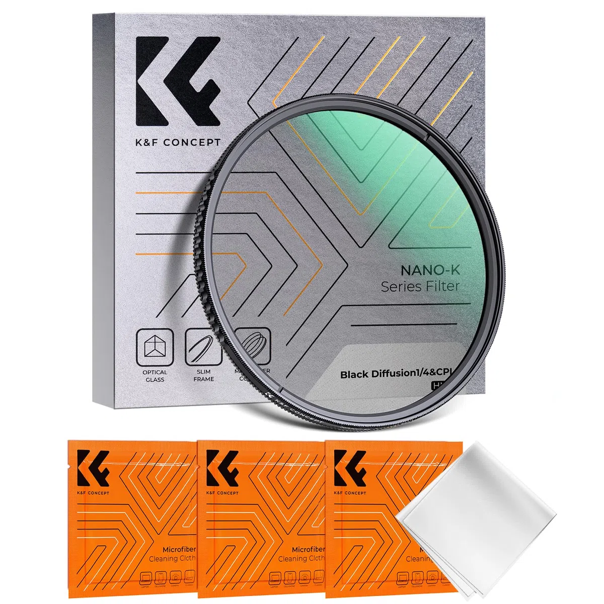 K&F Concept Nano-K Serie 2-IN-1 Filter Black-Mist 1/4 Filter&Polfilter 67mm,Promist Filter&CPL Filter