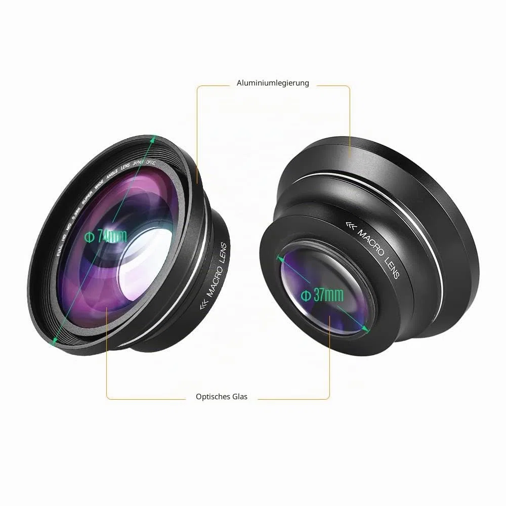 Andoer 30mm 37mm 0,39X Full HD Weitwinkel Makro Objektiv für Ordro Andoer Digitalen Videokamera Camcorder