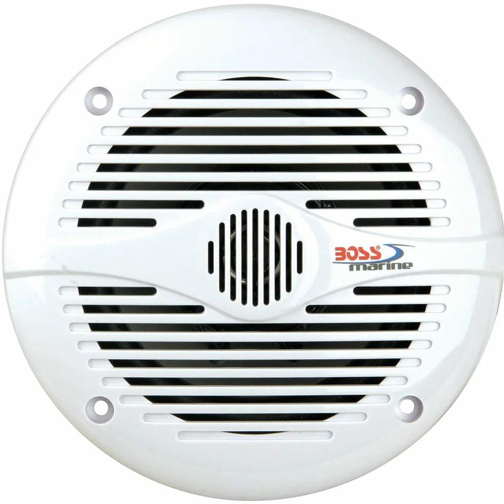 2 Marine-Lautsprecher kompatibel mit BOSS Audio MR50W 2-Wege 15,5 cm 75 watt rms 150 watt max wasserdichtes sea Pool Boot, pro Paar + 5 kostenlose Aufkleber