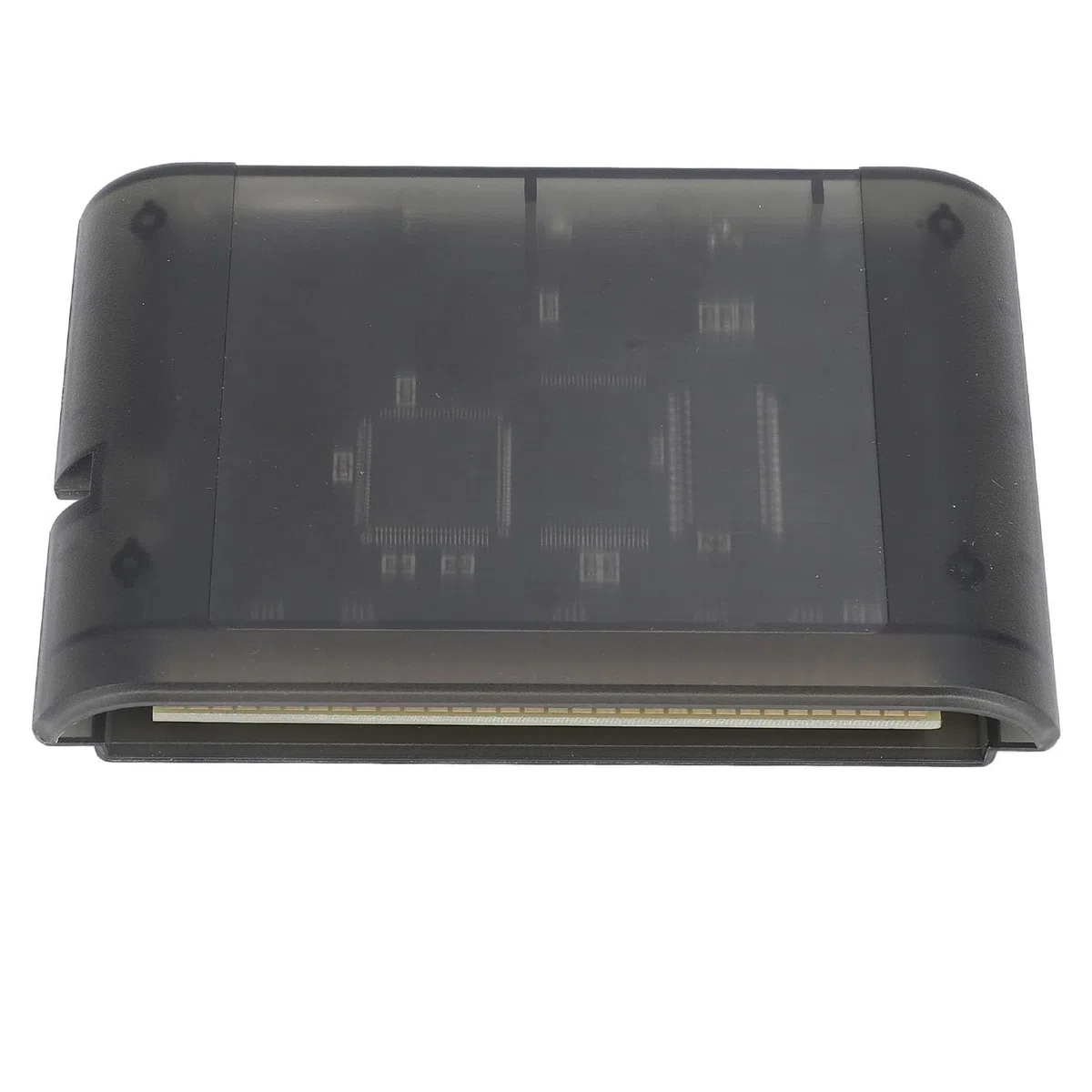 3000-in-1-Spielkarte mit 8 GB Speicherkarte, Transparente Kassette für Mega Drive V1, MegaKey-Unterstützung, Spielzubehör (Transparentes Schwarz)