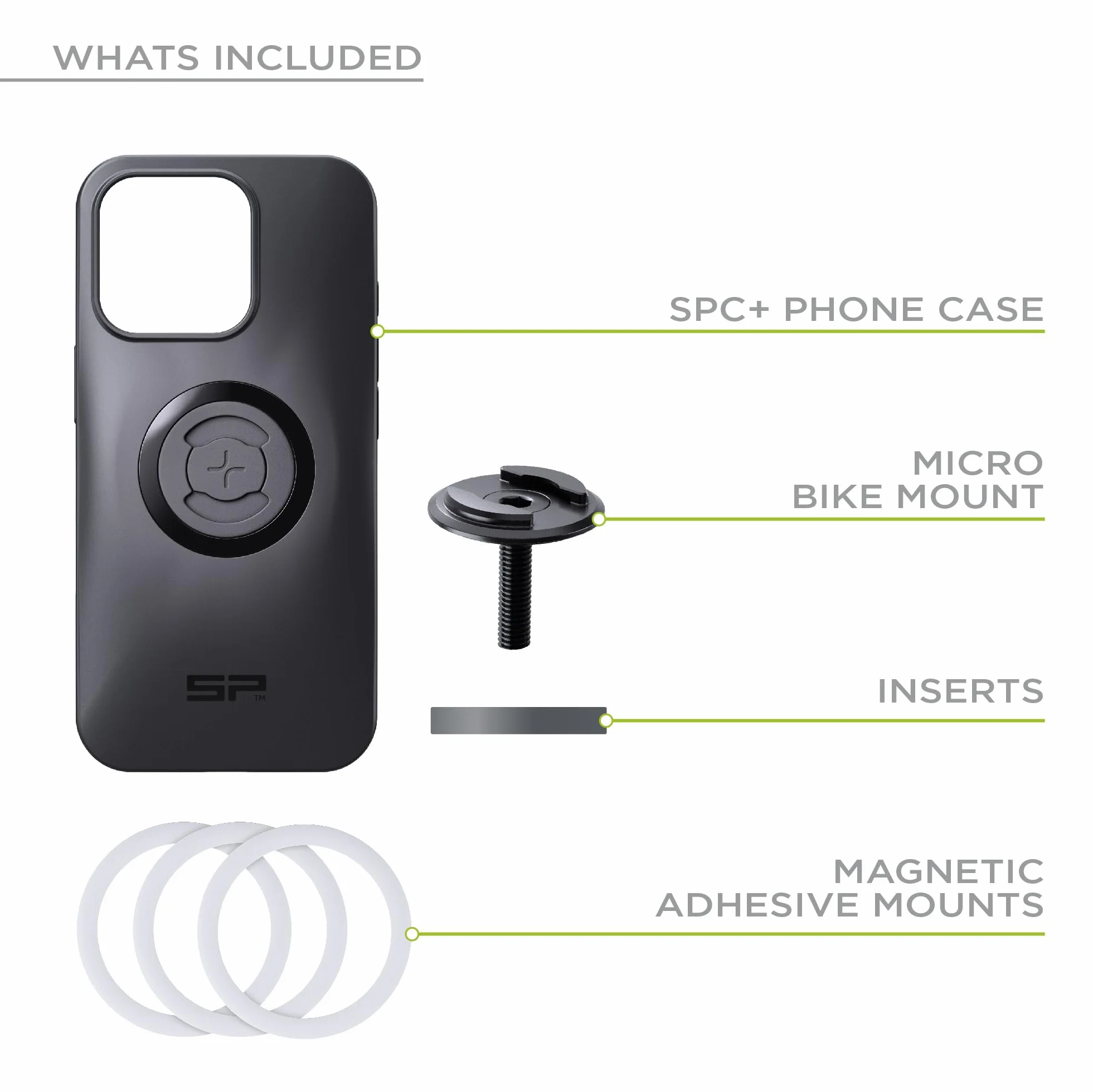SP CONNECT Micro Stem Bundle | SPC+ | für iPhone 13 mini/12 mini Handy Halterung für den fahrradlenker | Smartphone Halterung Fahrrad | handyhalter
