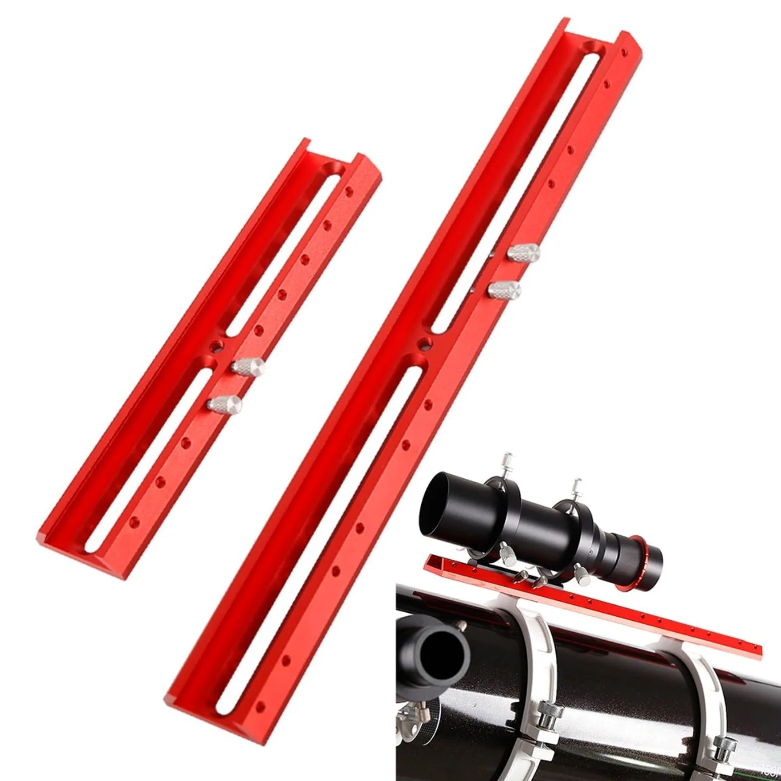 Aluminium-Schwalbenschwanz-Basis, Sucher-Montagehalterung, astronomisches Teleskop, Schwalbenschwanzplatte, Sucher-Basis (für 360 mm)