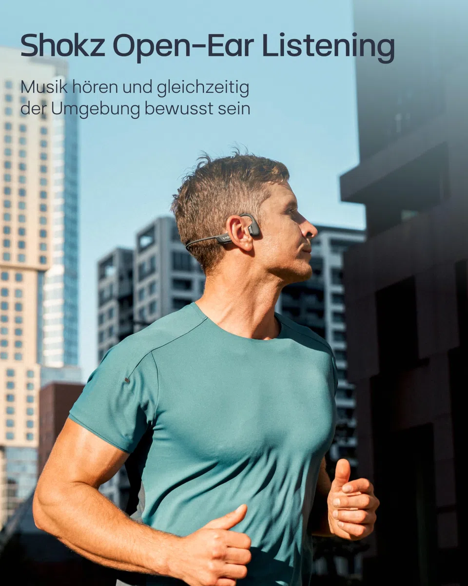 SHOKZ OpenRun Pro 2 Knochenschall Sportkopfhörer, Open-Ear Bluetooth 5.3, IP55 wasserdicht, 12 Std. Wiedergabe
