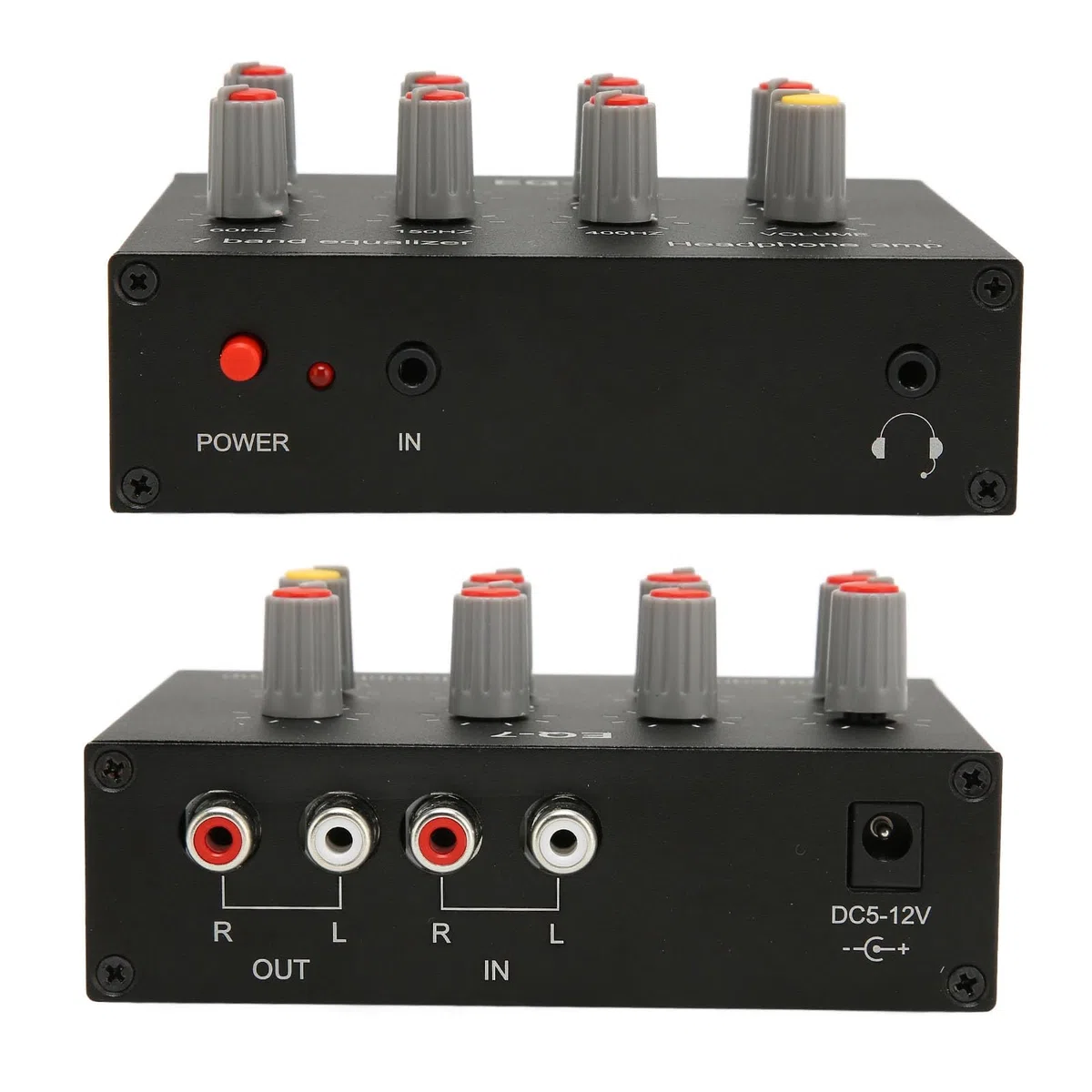 ZJchao Equalizer Home Audio, 7-Band-Sound-Equalizer Home Audio Equalizer Grafischer Equalizer mit 12 DB Hochbassanpassung für die von Streaming-Podcasts