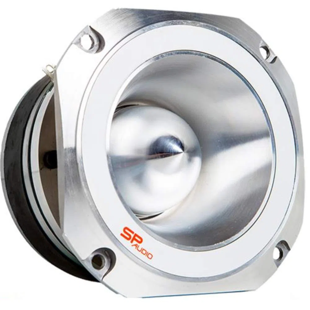 SP Audio 1 SUPER Tweeter SPTW-48 SPTW48 10,00 cm 100 mm 4" Durchmesser 200 watt rms 400 watt max impedanz 4 ohm empfindlichkeit 112 dB Auto Silber, 1 stück
