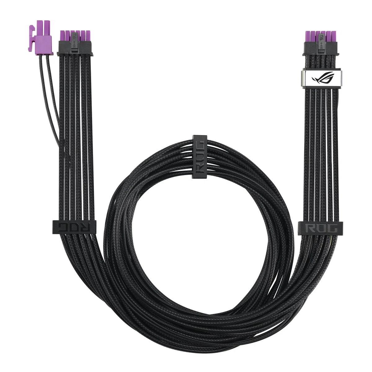 ASUS ROG Equalizer geätztes 12-V-2x6-PCIe-Kabel (kompatibel mit ATX 3.1 und PCIe 5.1, symmetrische PSU-zu-ROG-Equalizer-Leistungsübertragung für einen kühleren Anschluss)