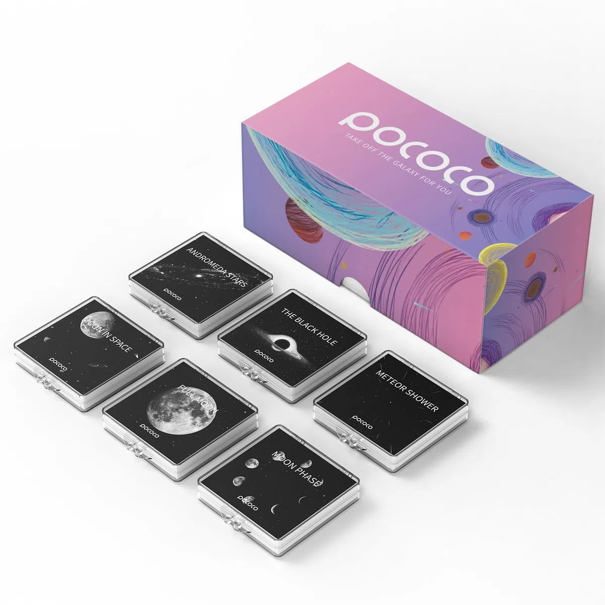 Mond und Sterne: Scheiben für POCOCO Galaxy Projector, 5K Ultra HD, Halbleiterlithografie (6 scheiben)