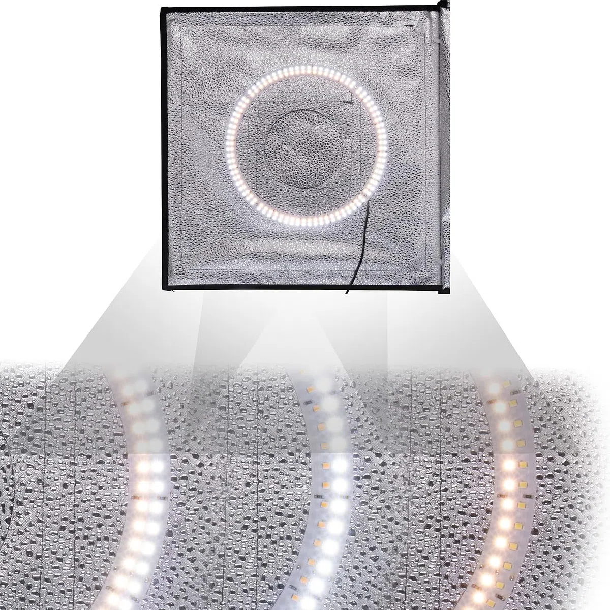 Somikon Fotostudio: Fotobox zum Fotografieren, faltbar, mit LED-Licht, 60 x 60 x 60 cm (Lichtzelt, Studio Lichtzelt, Bilder)