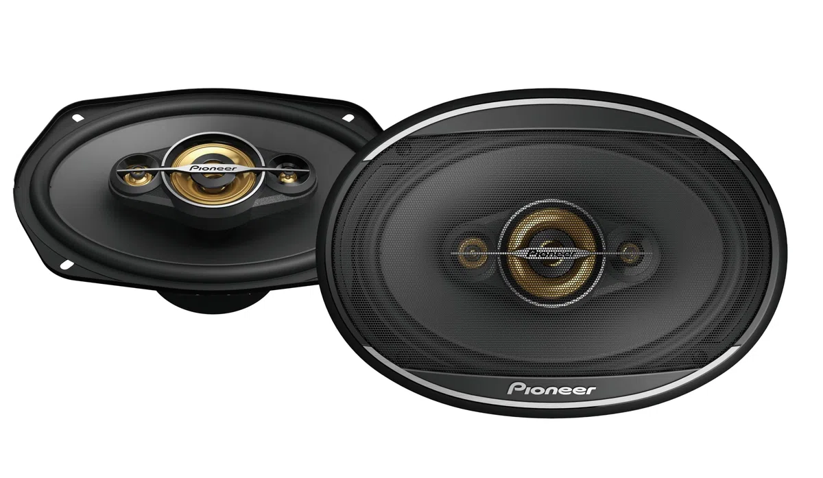 PIONEER TS-A6971F 6 x 9 4-Weg-Koaxial-Lautsprecher Set mit 2 Lautsprechern (je 600W max., 100W Sinus), kraftvoller Klang, hoher Wirkungsgrad, 72mm Einbautiefe, 153 x 222mm Einbauausschn., mit Gitter