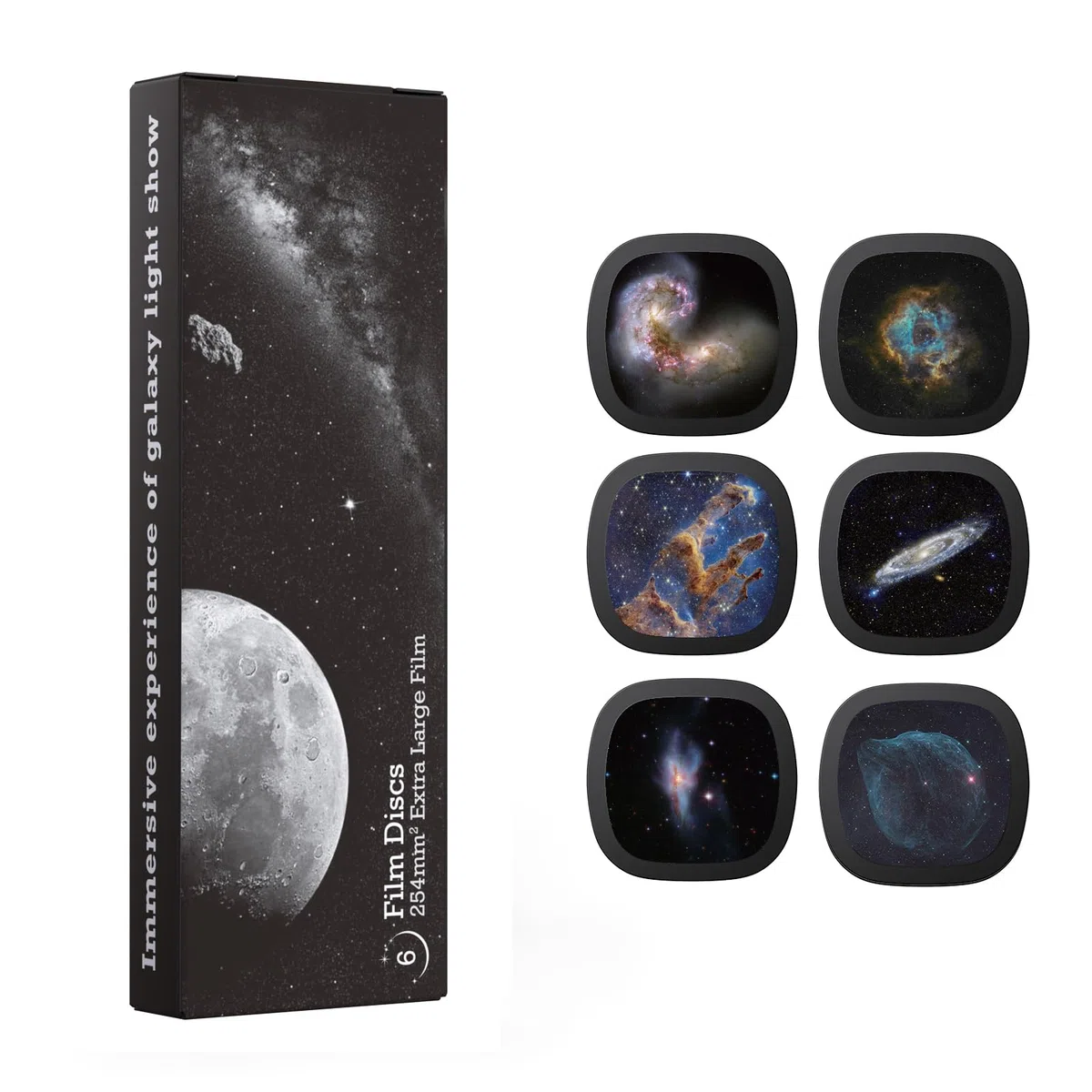 Galaxy Projektor Disc – Ultra HD Projektionsscheibe, kompatibel mit Ainael Galaxy Projektor und SKE-TKQ01 & BL-DQY02 (Pro Version), 6er Set (Nebula B)