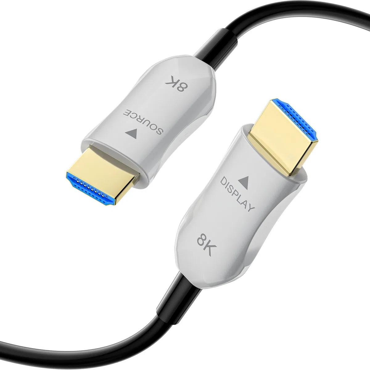 8K HDMI Kabel 15m Glasfaser, Lang HDMI 2.1 Kabel Aktives, Ultra High Speed HDMI Glasfaserkabel, 48Gbps, 8K@60Hz 4K@120Hz, Dynamic HDR, eARC, HDCP 2.2&2.3, 3D, für HDTV, Monitor, Laptop, Heimkino