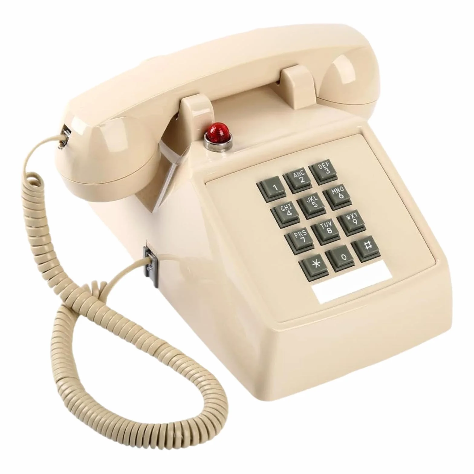 Retro Tischtelefon mit Schnur Und Robustem Metallfuß für Zuhause Und Hotel, 13 X 22,2 X 11,5 cm, Beige