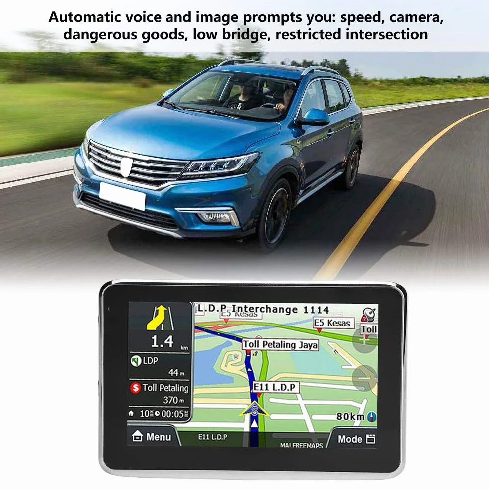 Navigationsgeräte für Auto, GPS-Navigation, universeller 5 Zoll Touchscreen Auto Navigator GPS Navigation DDR256M 8G MP3 FM Europa Karte 1