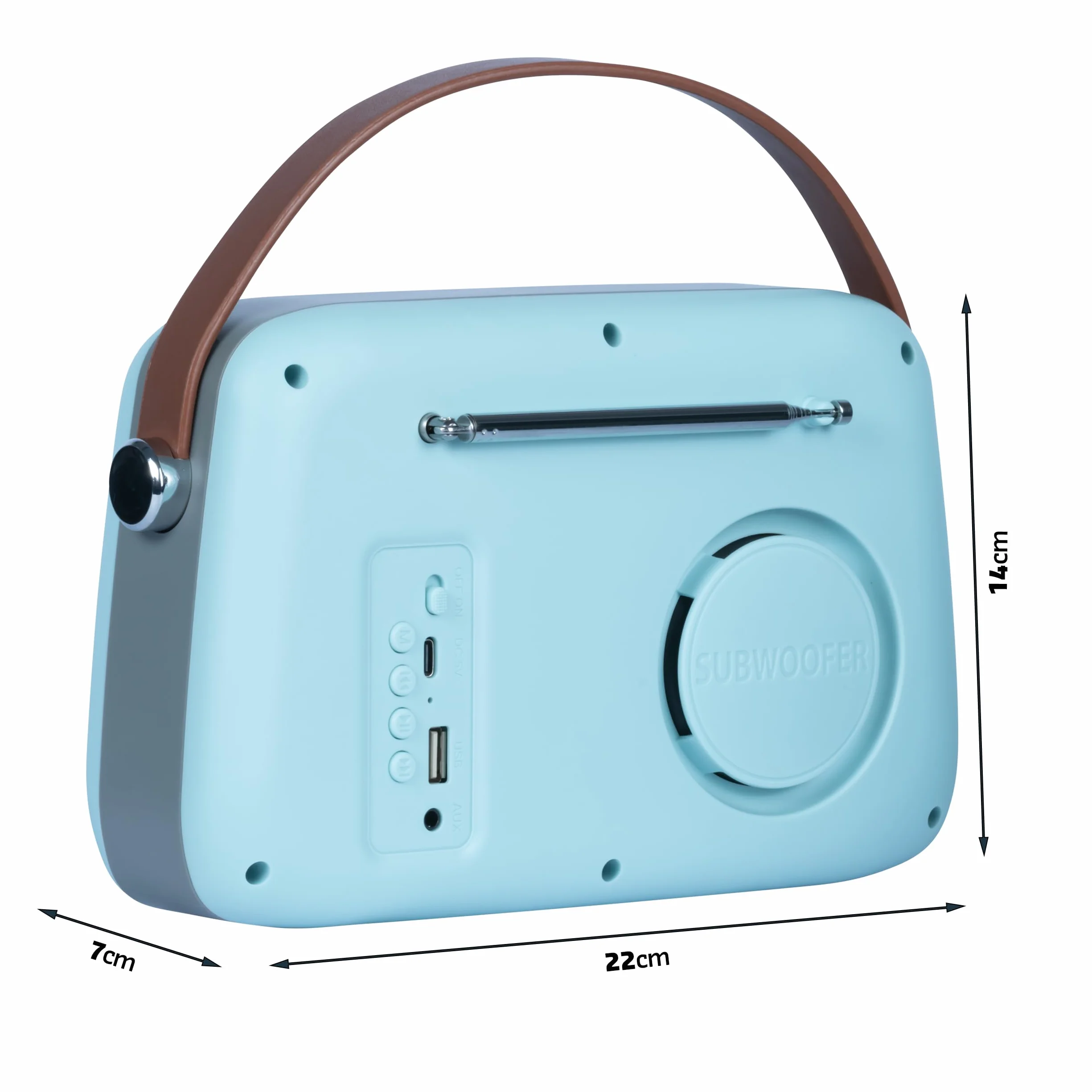 Madison FREESOUND VR30BL Retro Kofferradio mit DAB, FM & Bluetooth blau