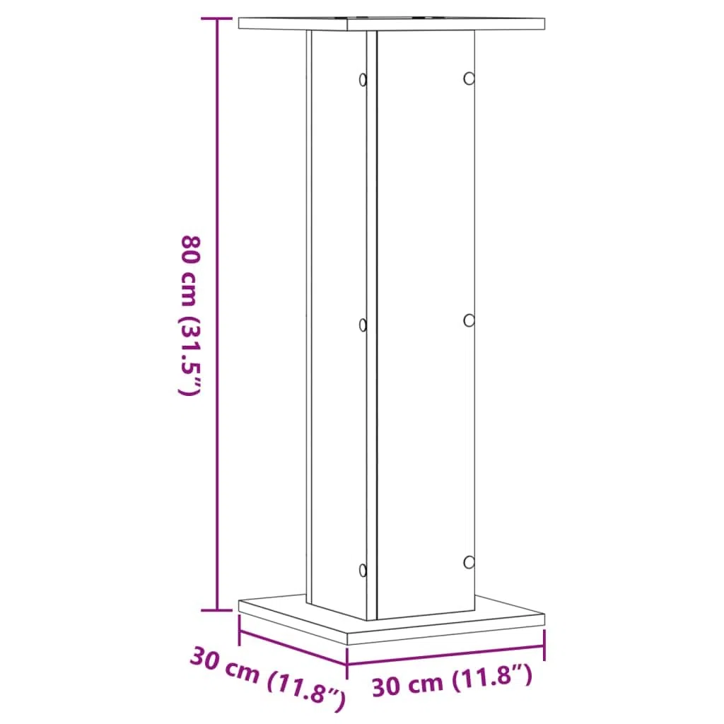 vidaXL Lautsprecherständer 2 STK., Hoher Boxenständer, Lautsprecherpodest für HiFi Heimkino Surround Sound, Verbessertes Audio-Hörerlebnis, Artisan-Eiche Holzwerkstoff