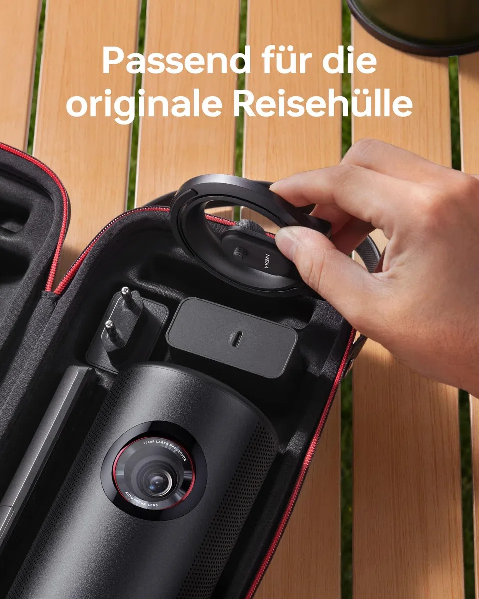 NEBULA Anker Projektor faltbarer Ständer, ultra-kompakte Halterun, einfache Installation, 180-Grad-Drehung, Capsule Serie, leichtes 95g Design, passt in die originale Reisehülle