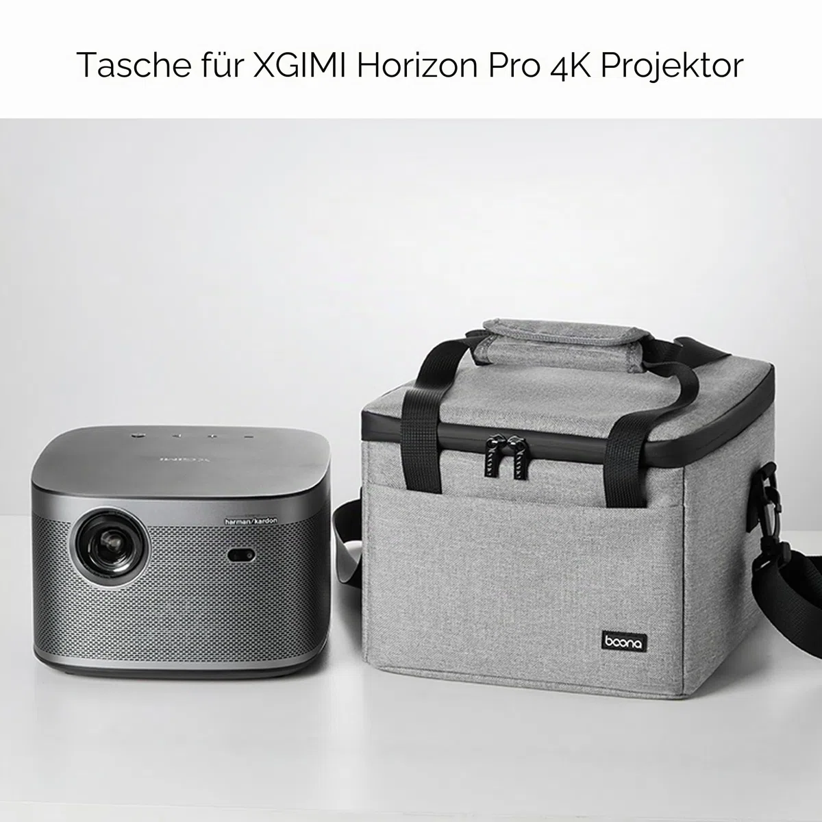 Tragetasche für XGIMI Horizon Pro 4K-Projektor, kompatibel mit XGIMI Horizon 1080p FHD-Projektor, Reisetasche mit Schultergurten (grau)