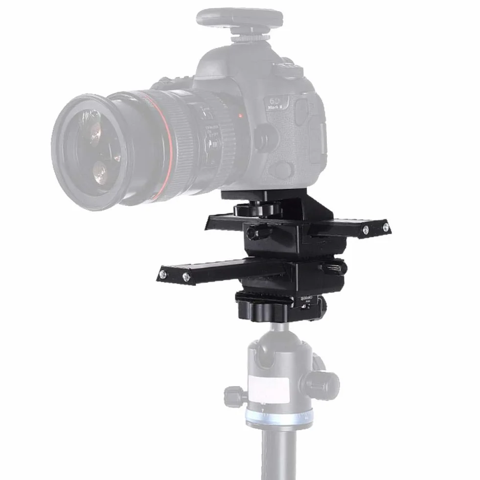 Kamera-Schieberegler Dual Achse 4-Wege Makroschiene Focusing Rail Slider,mit 1/4 "Befestigungsschraube für Nahaufnahme