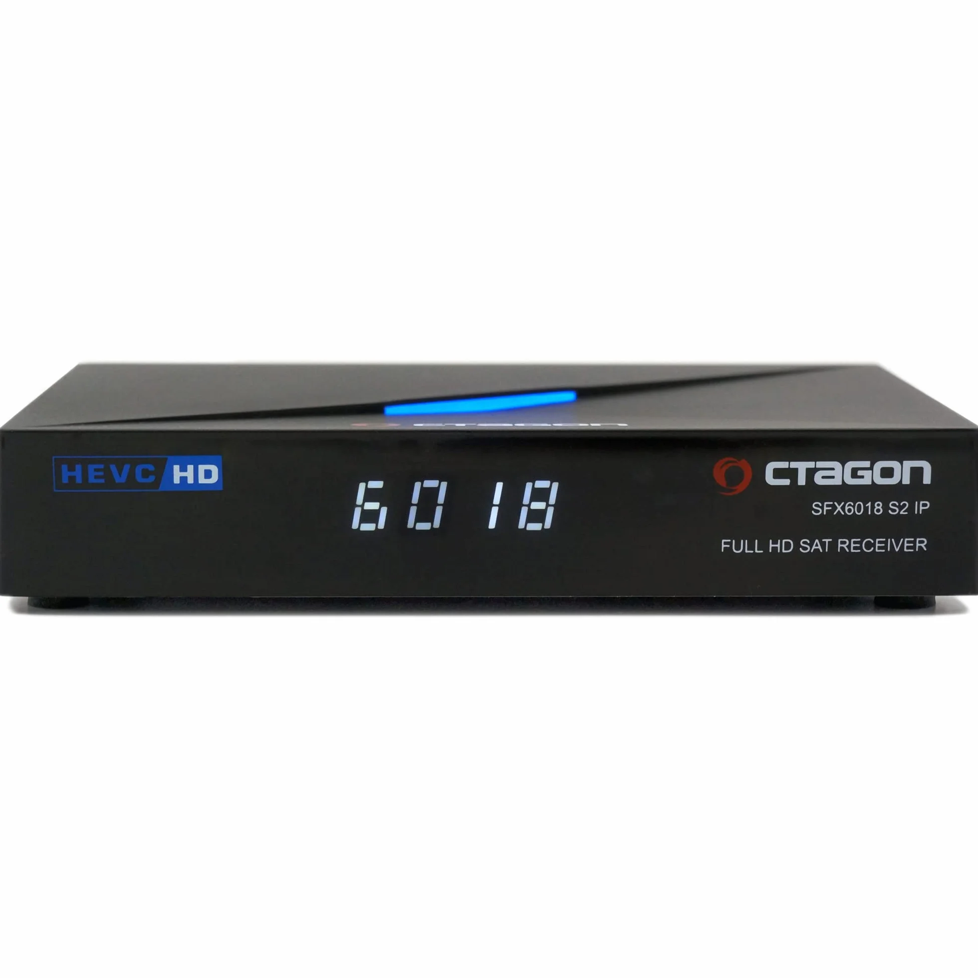 Octagon SFX6018 S2+IP no WiFi H.265 HEVC 1x DVB-S2 HD E2 Linux Smart Receiver, Satelliten Receiver mit Aufnahmefunktion, Kartenleser, YouTube, Web-Radio, EasyMouse HDMI-Kabel, Schwarz