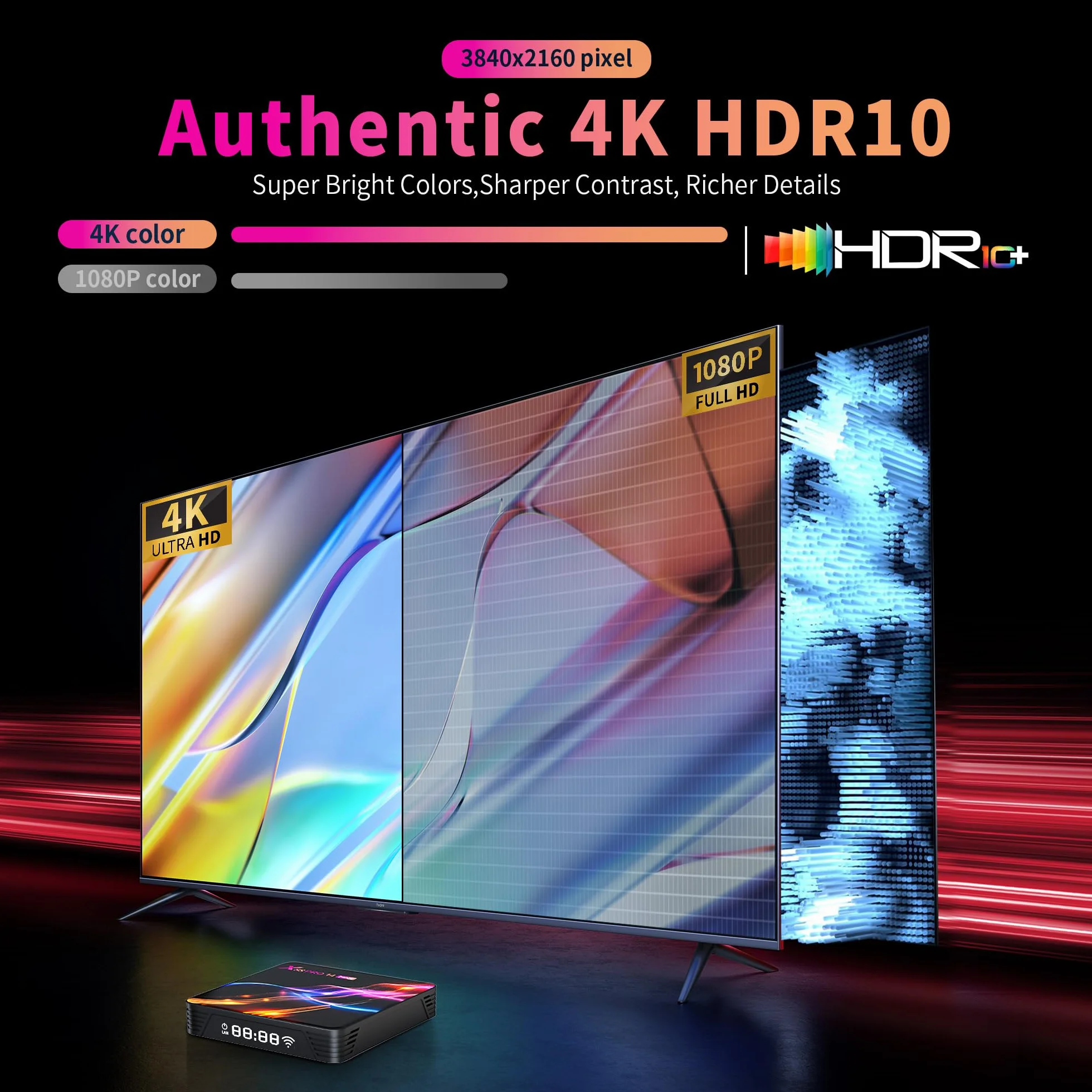 Android TV Box 14.0,Android Box 4GB RAM 32GB ROM RK3528 Quad-Core 64bit Cortex-A53,2025 TV Box Support 4K 2.4G /5G dual-Band WiFi Ethernet 10/100MUSB 3.0/2.0 Smart Box