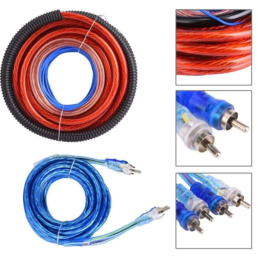 KSTE Subwoofer Cable, Car Subwoofer Wire Kit, 4 Guage 2800W Car Audio Verstärker Lautsprecher Installation Wire Cable Kit Fuse Anzug