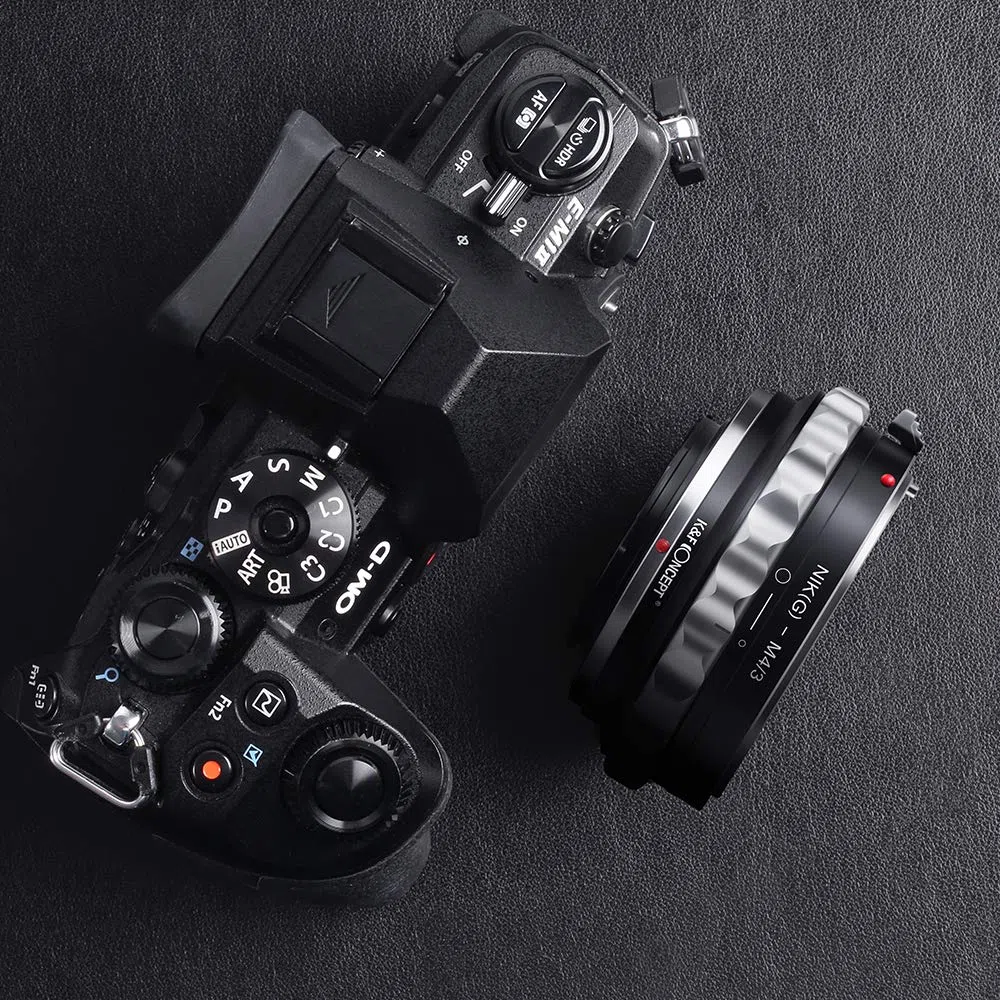K&F CONCEPT Nik- AI(G)-M4/3 Objektiv Adapter mit Blendenring für Nikon G AF-S F Objektiv auf M4/3 MFT LUMIX DMC-GH1 GH2 GH3 GX7 G1 GF1 GX1