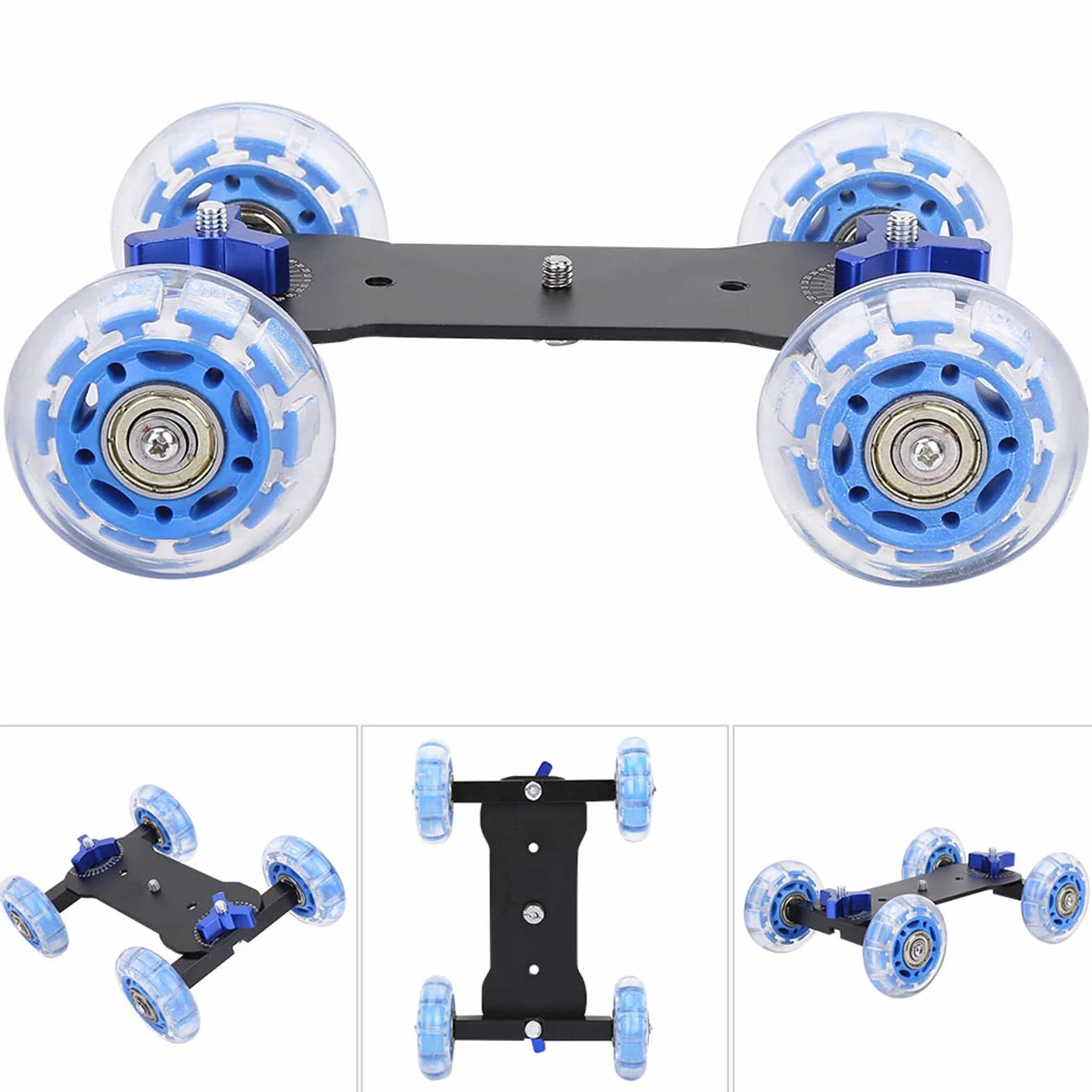 Skalierter Kamera-Tisch-Rollenschieber, Mini-verstellbare Desktop-Rollenschiene, Vielseitiger Kamera-Schieber für DSLR, Camcorder und Handys, mit 10 Kg Tragfähigkeit