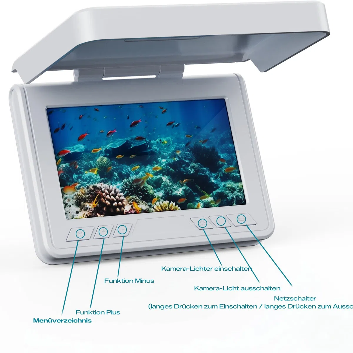 FourQ Underwater Fishing Camera,Fishing Camera Ice vexilar Fish find 4.3inch Hd 1080p LCD Display Underwater W/ 5000mah Li-Battery