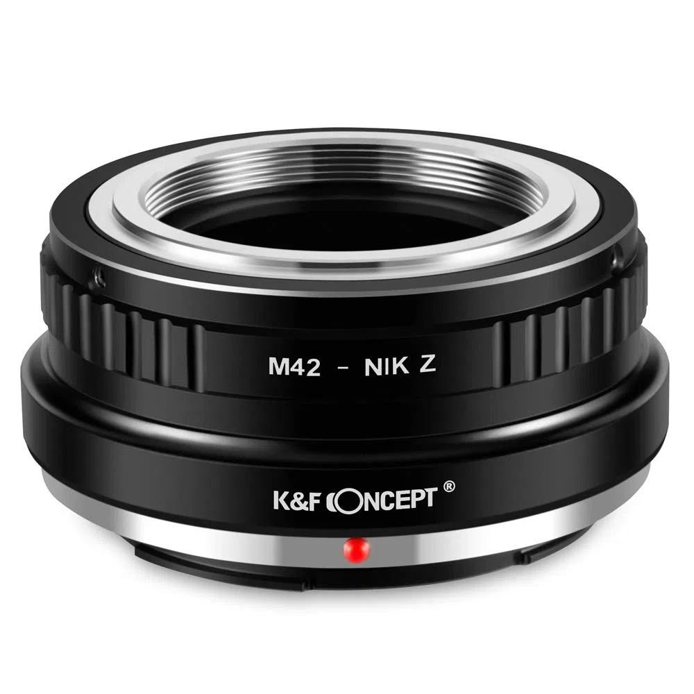 K&F CONCEPT M42-NIK Z Bajonettadapter Objektiv Ring für M42 Objektiv auf Nikon Z 7 und Nikon Z 6 Spiegellose Vollformatkamera