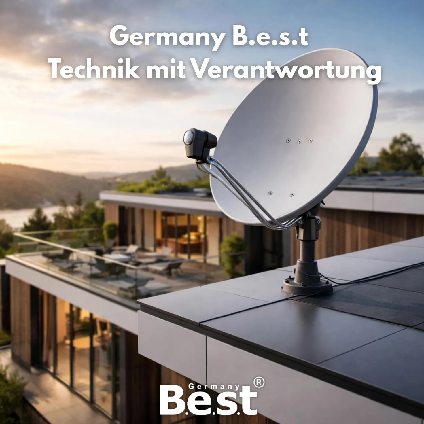 Germany B.e.s.t Koaxialkabel 100 M SAT-Kabel | 4K Ultra HD | Class A+ | DVB-S/S2 DVB-C DVB-T BK Anlagen | 5Fach Geschirmt | 135dB