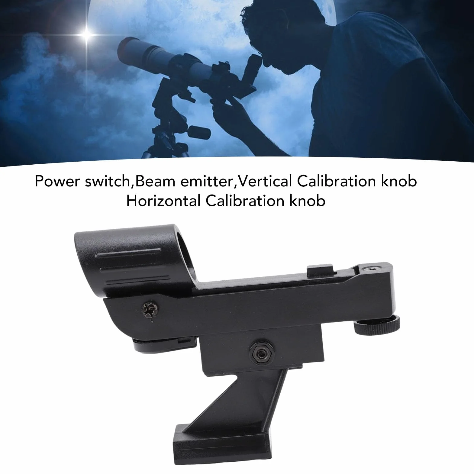 Bewinner Red Dot Finderscope, Astronomischer Teleskopsternzeiger Sucher Suchfinder -Finder Umfang, Kompatibel für 80EQ SE SLT Astronomische Teleskope