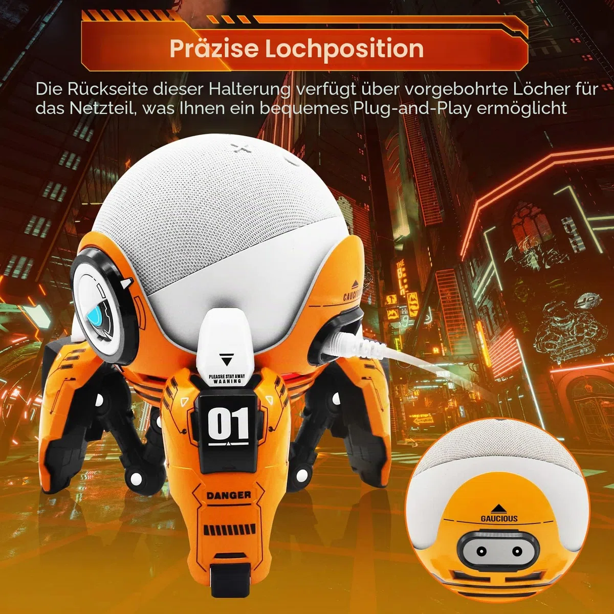 Stand Halter für Echo Dot 5th 4th Generation, Stand Lautsprecher Halterung für Dot 5th 4th Generation Kinder, Dot Zubehör, Homepod Mini, Keine Sound Mikrofon Interferenz