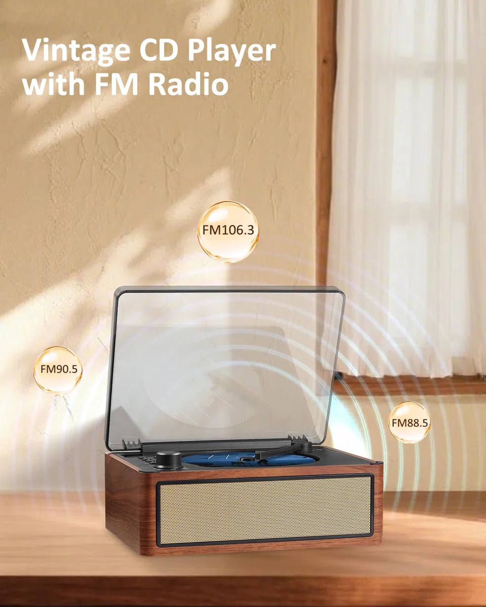 G Keni CD Player Bluetooth 5.0 mit Radio & AUX - Tragbarer Stereo CD-Spieler mit 3000 mAh Akku, Doppel-Lautsprechern, LED-Display, Klinke & Bluetooth Sender Ältere, Kinder