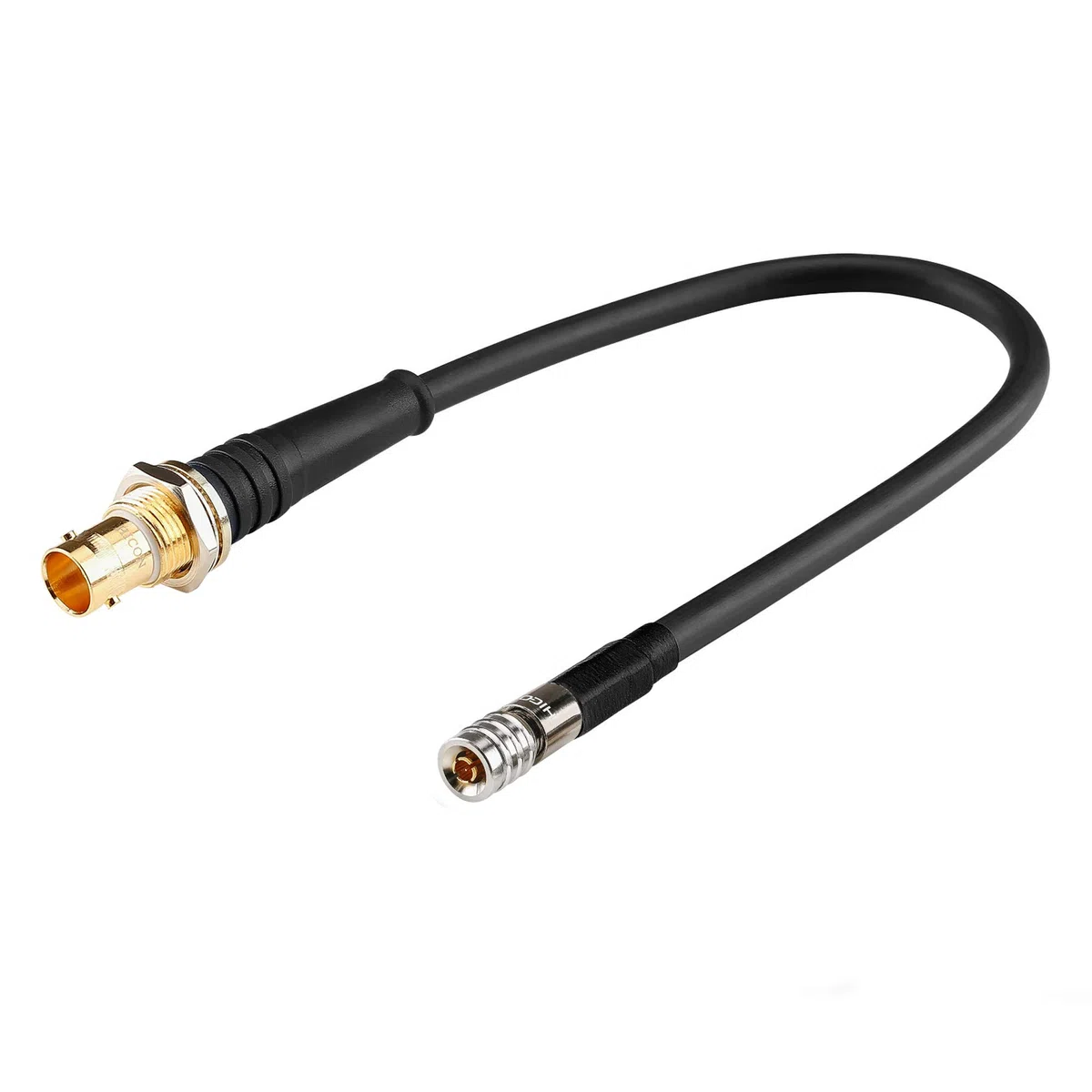 Sommer Cable 25cm Video- Adapterkabel SDI in/Out Video- DIN 1.0/2.3 Male auf BNC Stecker SC-Vector 0.8/3.7 für Blackmagic Aja Cards 75 Ohm - VTBER0025-SW-SW