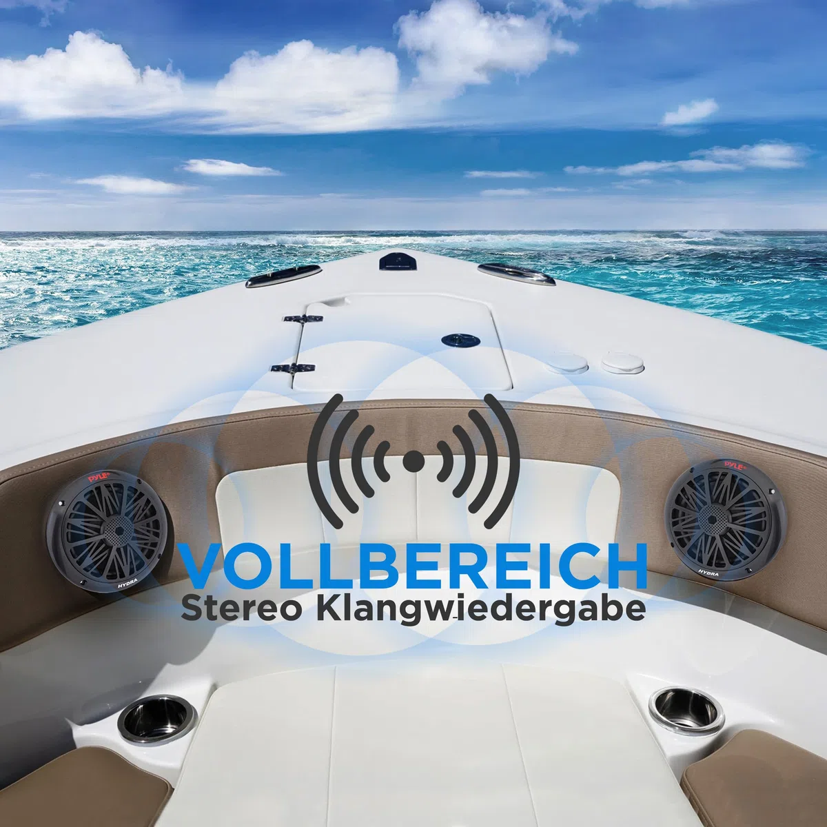 Pyle 2-Wege Lautsprecher Boxen Wasserdicht Outdoor Aufbaulautsprecher – 200W Outdoor Box Wasserdicht als Boot oder Pool Lautsprecher, robuste Magentstruktur Musikbox, 85Hz bis 6kHz Wasserdichte Box