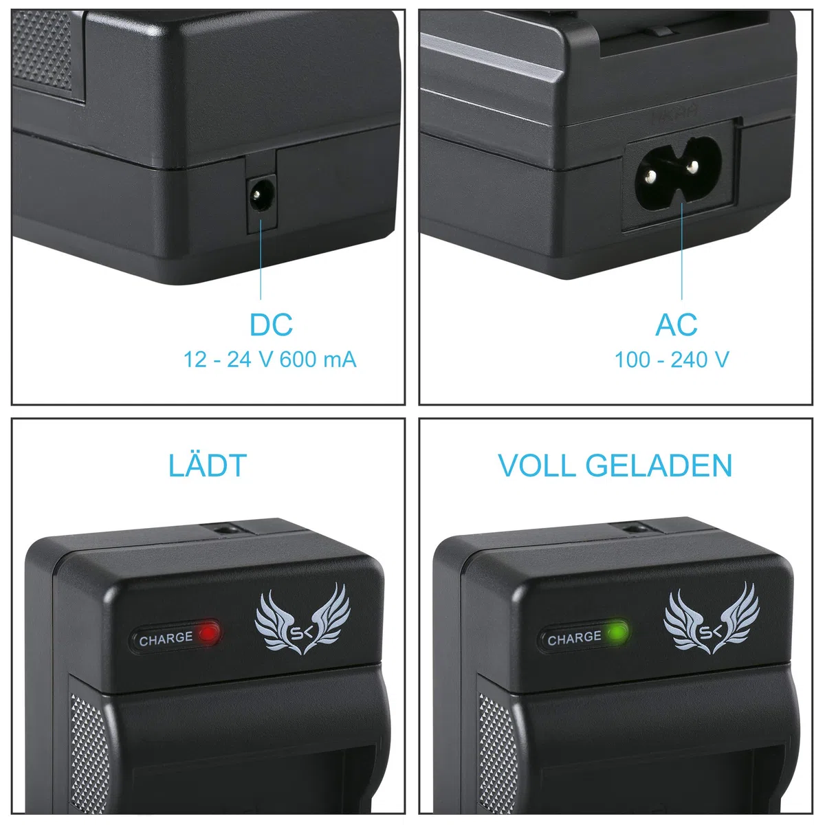 2X SK Akku Sony NP-FM50 + Ladegerät Charger für Sony NP-FM30 FM70 FM90 QM51D / für Sony Cyber-Shot DSC F707 S30 S50 S70 S75 S85 und weitere
