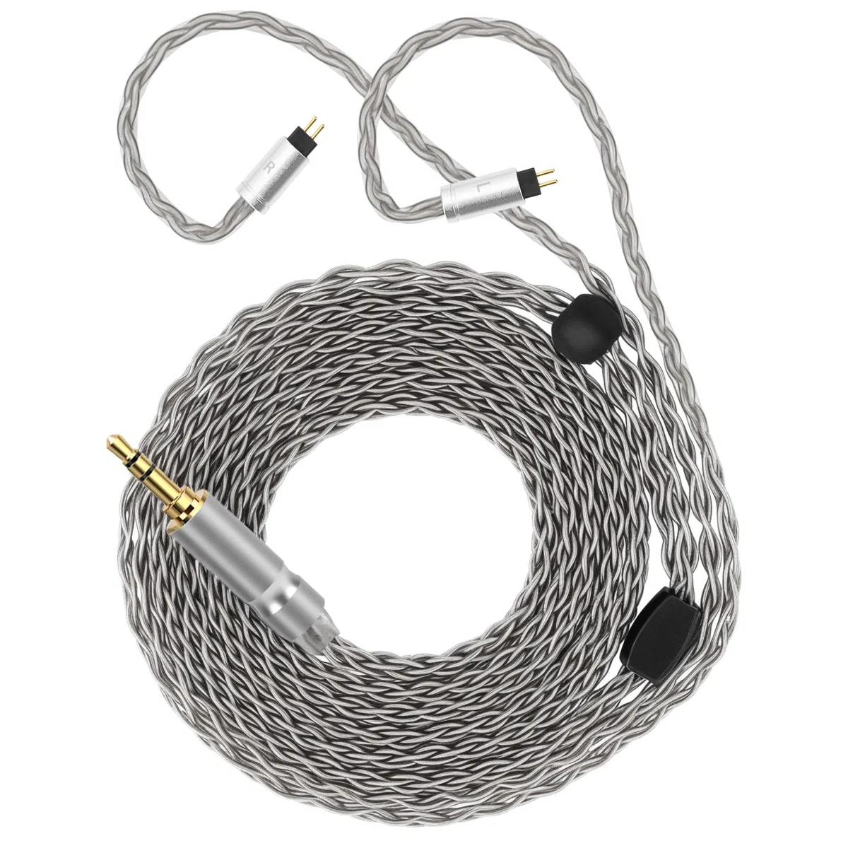 GEEKRIA Apollo Upgrade-Kabel für IEM, versilbertes Kupfer, 0,78 mm 2-Pin auf 3,5 mm, kompatibel mit 7Hz Zero:2, Orchestra Lite, Cadenza, Hype 4, Supermix 4, 2 m (6,5 ft)