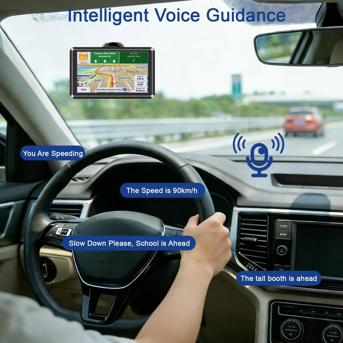 Navigationsgeräte für Auto, 5 Zoll GPS Navigation Gerät, 256MB 8G MP3 FM Europa Karte für Auto LKW Fahrer